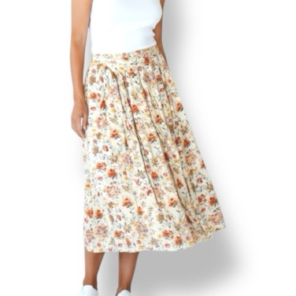 4/$20 Van Heusen For Her Floral Button-Front Blouse & Midi Skirt Set - XL - Picture 7 of 8